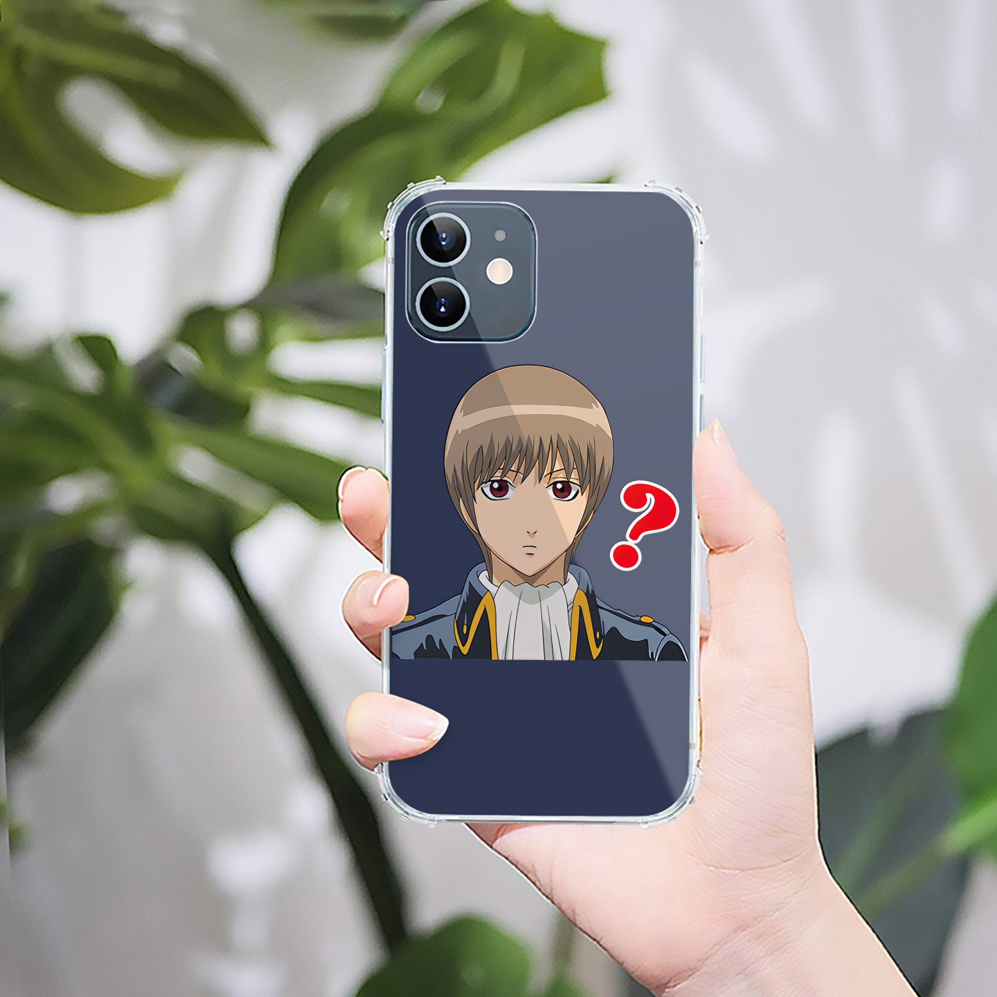 （画像用） ぎんたま 坂田銀時（さかたぎんとき） 神楽 志村新八（しむら しんぱち） GINTAMA Sakata Gintoki Kagura Shimura Shinpachi 【iPhone 12シリーズ対応】透明スマホケース（クリアソフトケース）